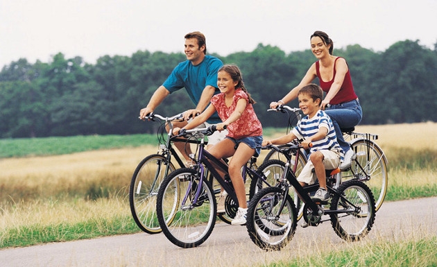 montar en bici con niños