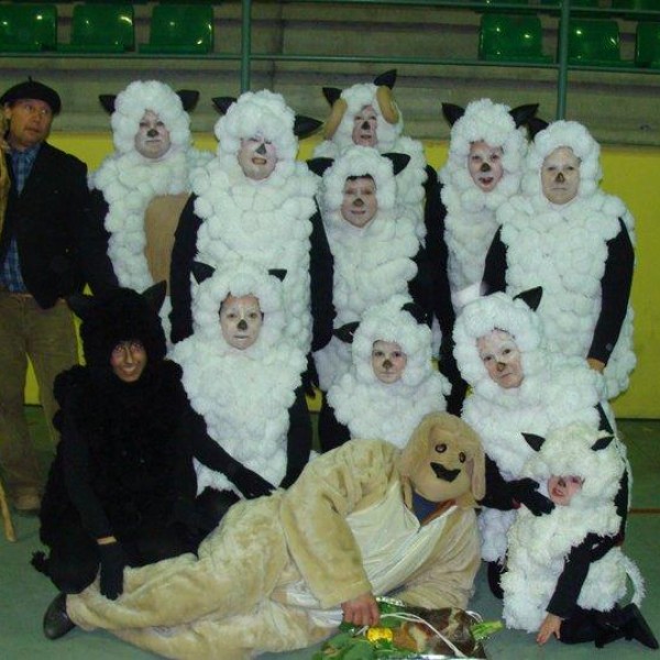 disfraz rebaño de ovejas