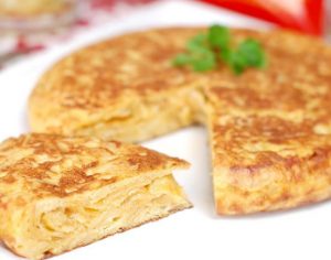 tortilla de patata con chips
