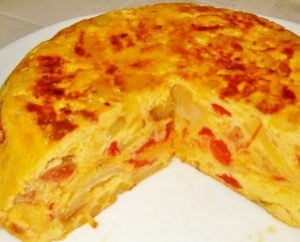 tortilla de patata con chorizo