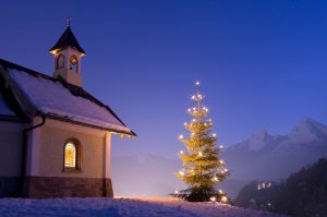 iglesia navidad nieve