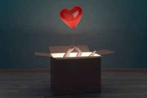 amazon paquete corazón