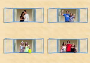 vecinos comunidad cuarentena coronavirus imitación