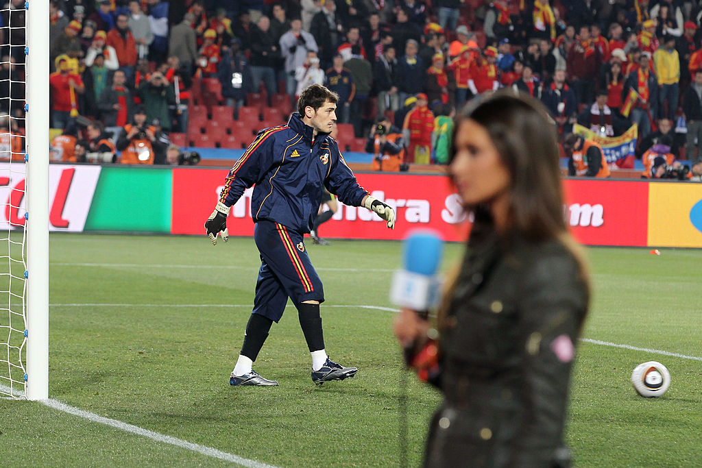 Iker Casillas y Sara Carbonero durante el Mundial de Sudáfrica