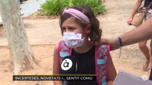 La niña viral por su comentario sobre las mascarillas: "Mejor eso que morirse"