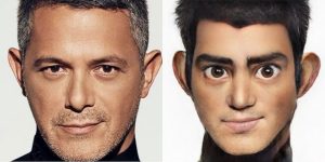 Alejandro Sanz convertido en un personaje de Pixar