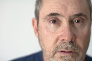 Portrait of a sad man