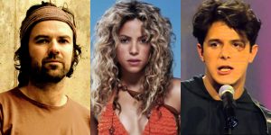 collage Pau Donés, Shakira y Alejandro Sanz