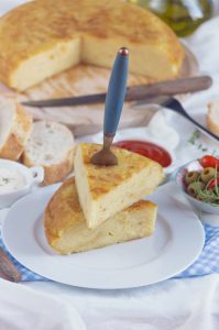 Tortilla de patatas vegana