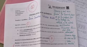 examen quimica profesor
