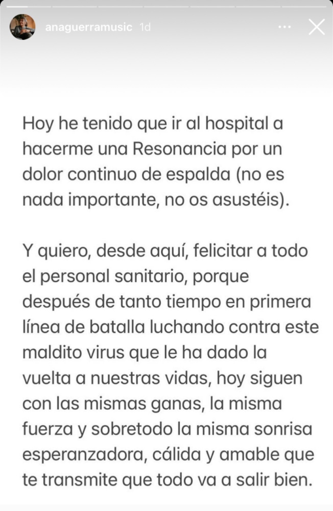 Ana Guerra en instagram