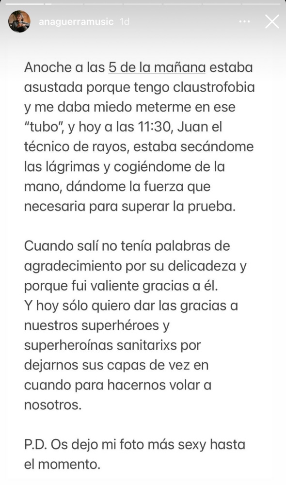 Ana Guerra en instagram