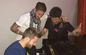 Pablo Alborán Sergio Ramos y Alejandro Sanz