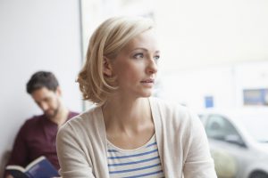 Portrait of sad woman