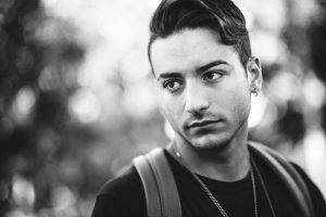 fashionable young adult outdoors