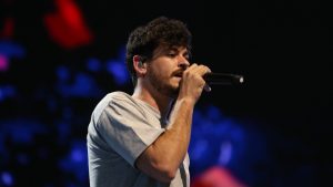 Cepeda en los ensayos de los Premios Dial