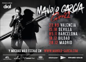 Cartel Gira Manolo García con Cadena Dial