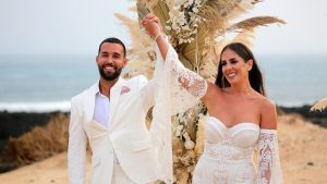 Anabel Pantoja y Omar Sánchez el día de su boda.