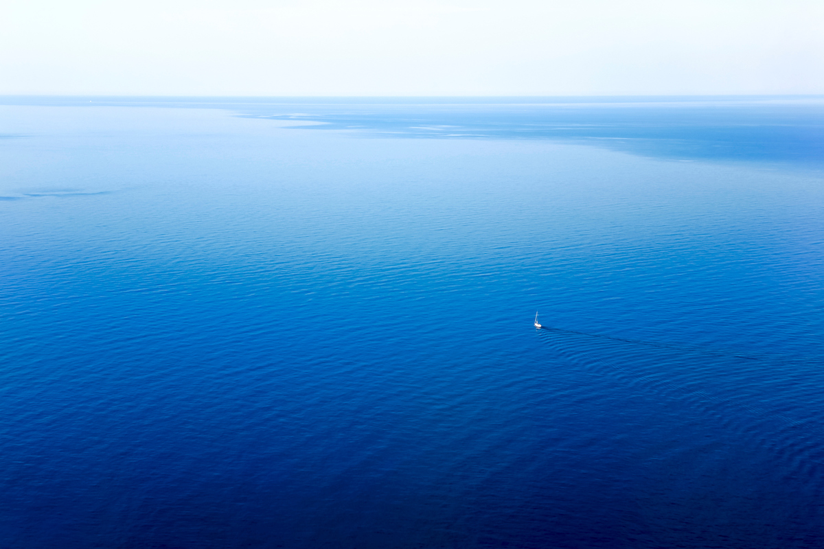 Mar azul.