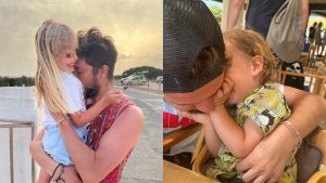 Manuel Carrasco con sus hijos