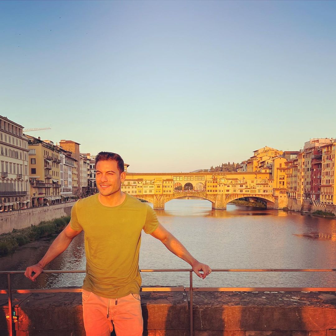 Carlos Rivera en el Ponte Vecchio