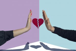 La ruptura de una pareja.