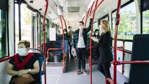 Mascarilla en trasporte