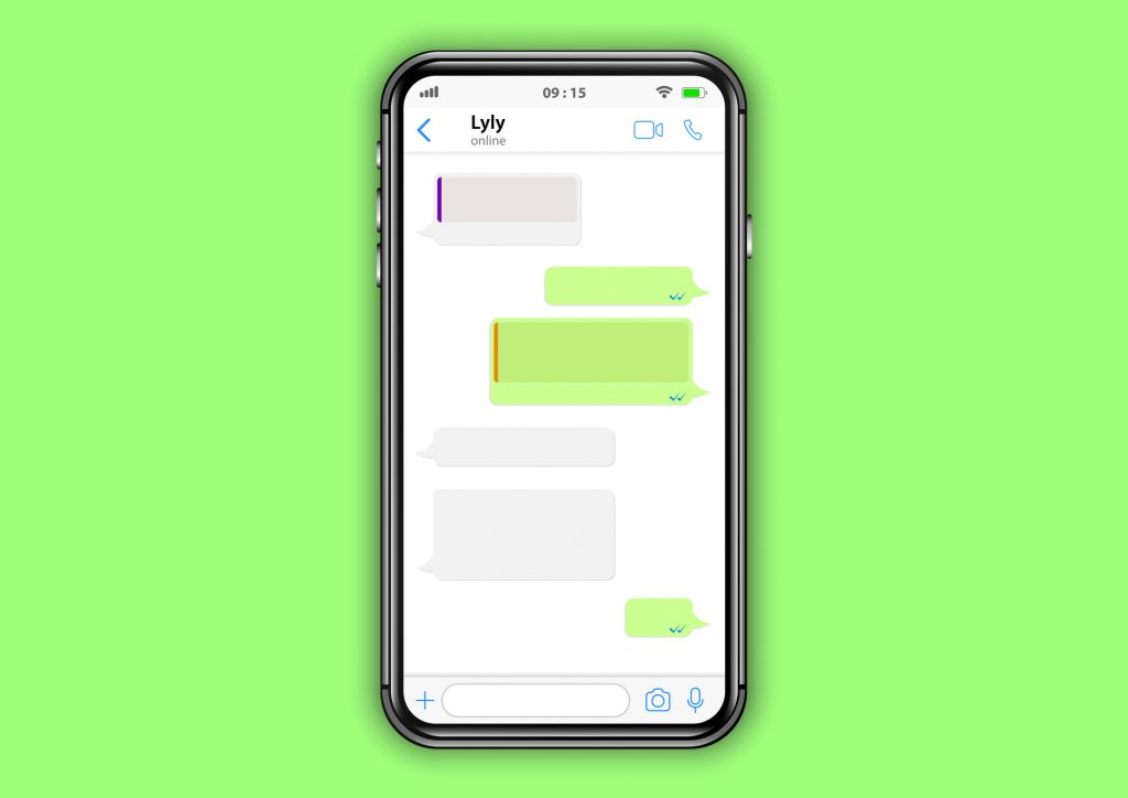 Intercambio de mensajes y archivos en una conversación de WhatsApp.