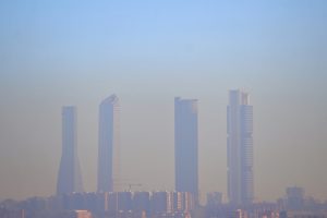 El aire de Madrid contaminado.