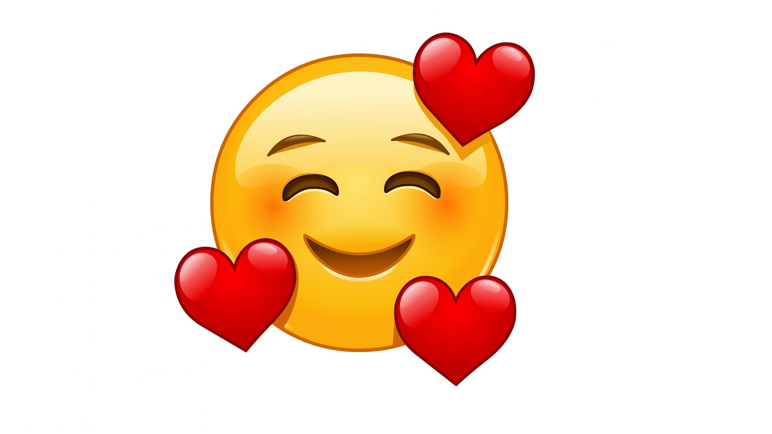 Emoji de WhatsApp de la cara sonriente con corazones