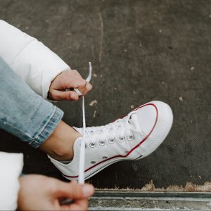 Tying my sneakers