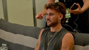 Dani Fernández en los ensayos de los Premios Dial