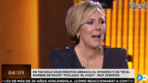 Rocío Carrasco derrumbada en su programa En el nombre de Rocío