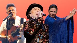 Joaquín Sabina, Sara Baras y Alejandro Sanz