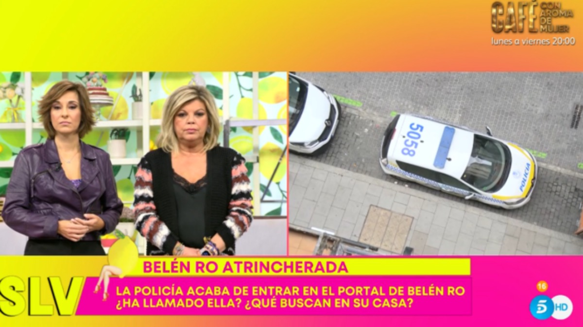 La policía aparece en la calle de Belén Rodríguez