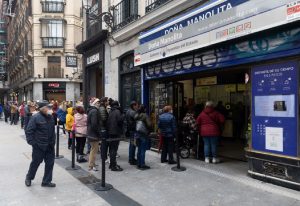 Long Queues To Buy The Christmas Lottery Ticket At Doña Manolita's Administration Office