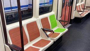 Asientos verde Metro de Madrid