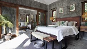 Luxury tropical resort bedroom