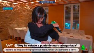 reportera atragantada