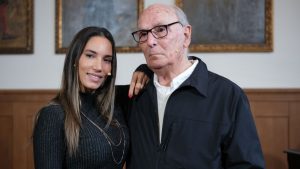 India Martínez y Carlos Saura durante la presentación de "Lorca de Saura"