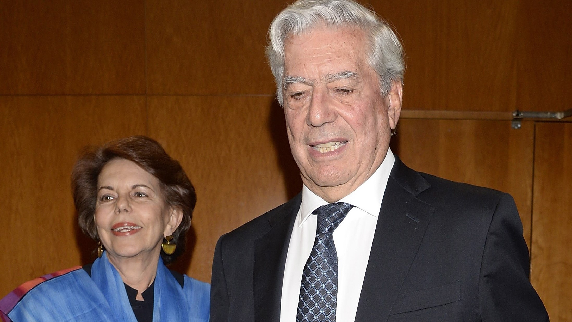 Patricia Llosa y Mario Vargas Llosa juntos en un evento en Madrid.