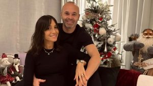 Iniesta y Anna Ortiz