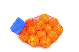 Mesh oranges from the supermarket