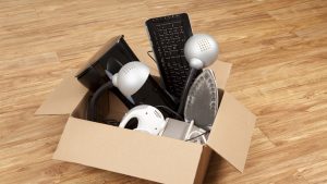 Household Equipment or Appliances in a Cardboard Box