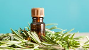 Pequeño bote de aceite de romero.