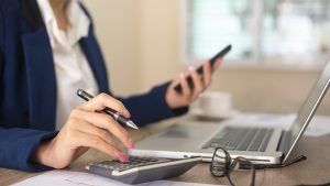 Businesswoman working in office