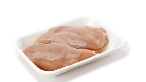 Raw Chicken Breasts in Tray