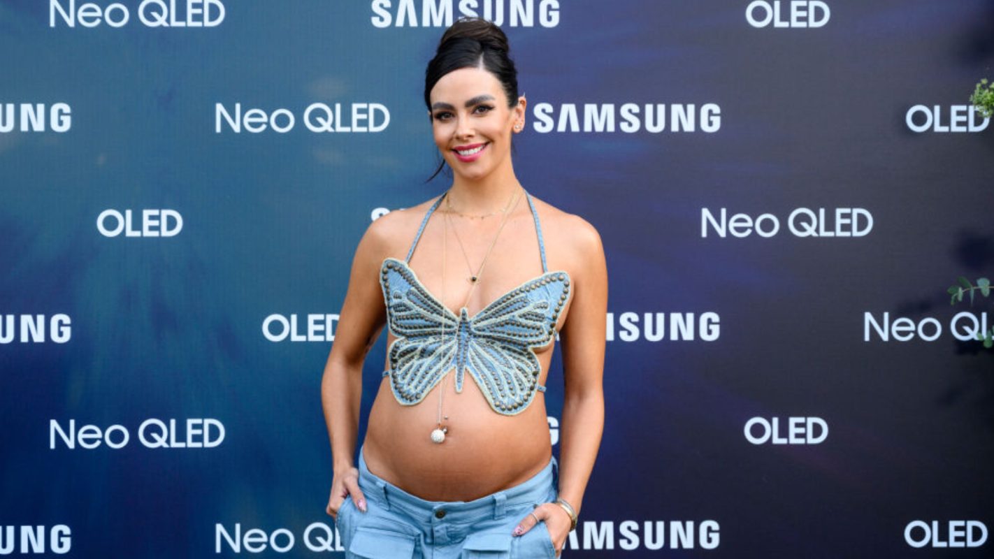 Cristina Pedroche en la presentación del nuevo producto de Samsung en Madrid.