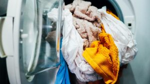 Clothes in the washng machine