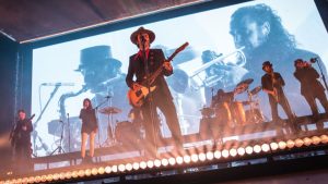 Leiva sobre el escenario